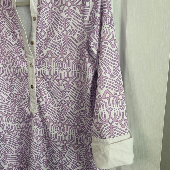 CK Bradley Lavender Geometric Tunic | Preppy Resort Style - Picture 2 of 5